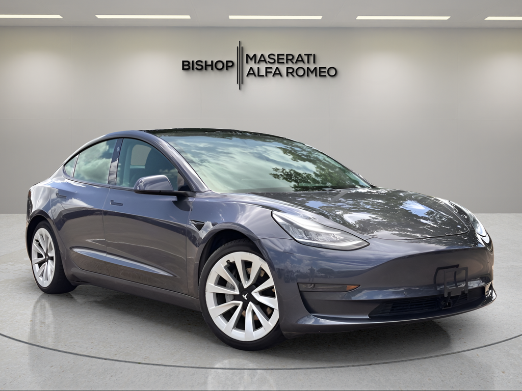 Midnight Silver Metallic 2021 Tesla Model 3 Standard Range Plus RWD Sedan Rear-Wheel Drive 1-Speed Automatic