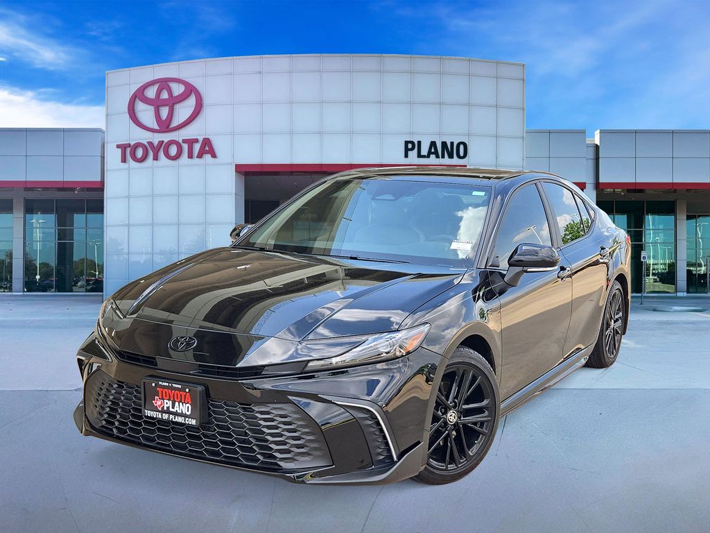 Midnight Black Metallic 2025 Toyota Camry SE FWD Sedan Front-Wheel Drive Continuously Variable Transmission