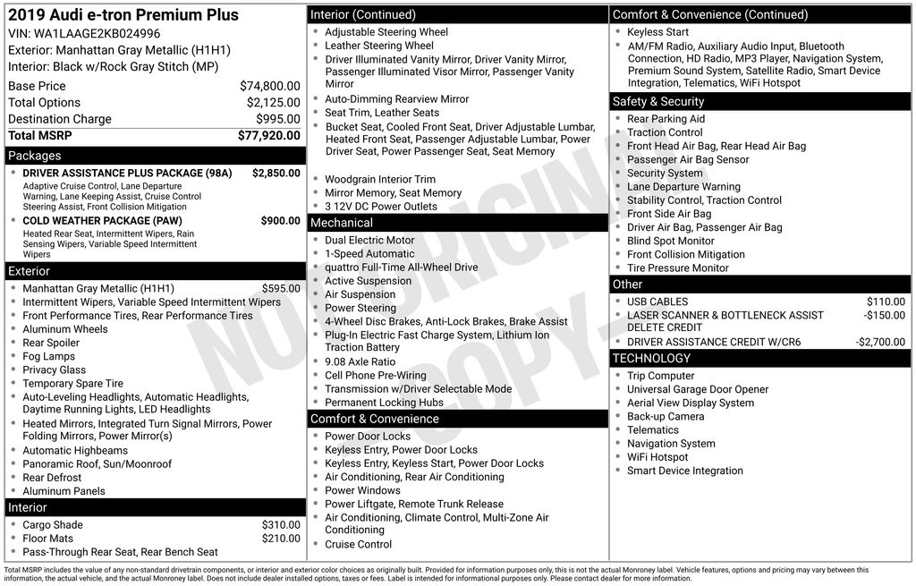 Used 2019 Gray Audi Premium Plus image 70
