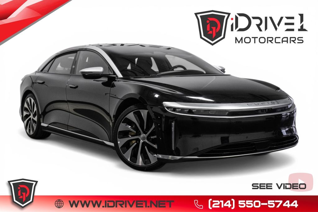 Black 2022 Lucid Air Grand Touring AWD Sedan All-Wheel Drive 1-Speed Automatic