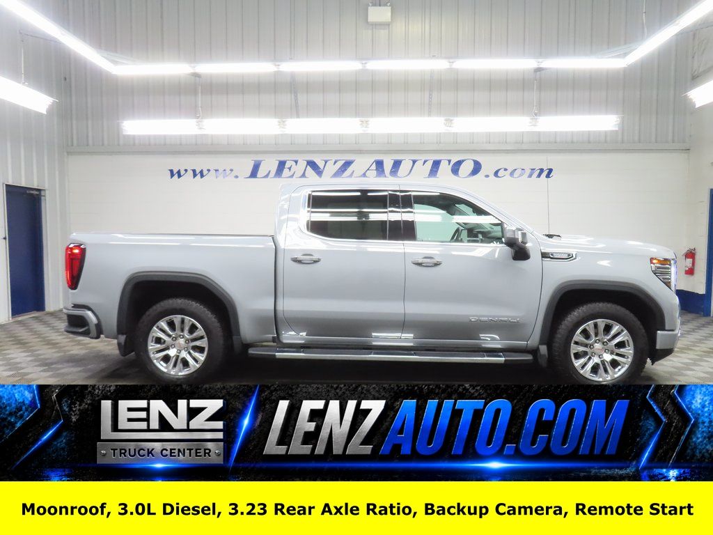 Gray 2025 GMC Sierra 1500 Denali Crew Cab 4WD Pickup Truck Four-Wheel Drive Automatic