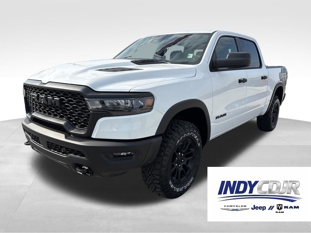 Bright White Clearcoat 2026 RAM 1500 Rebel Crew Cab 4WD Pickup Truck Four-Wheel Drive 8-Speed Automatic