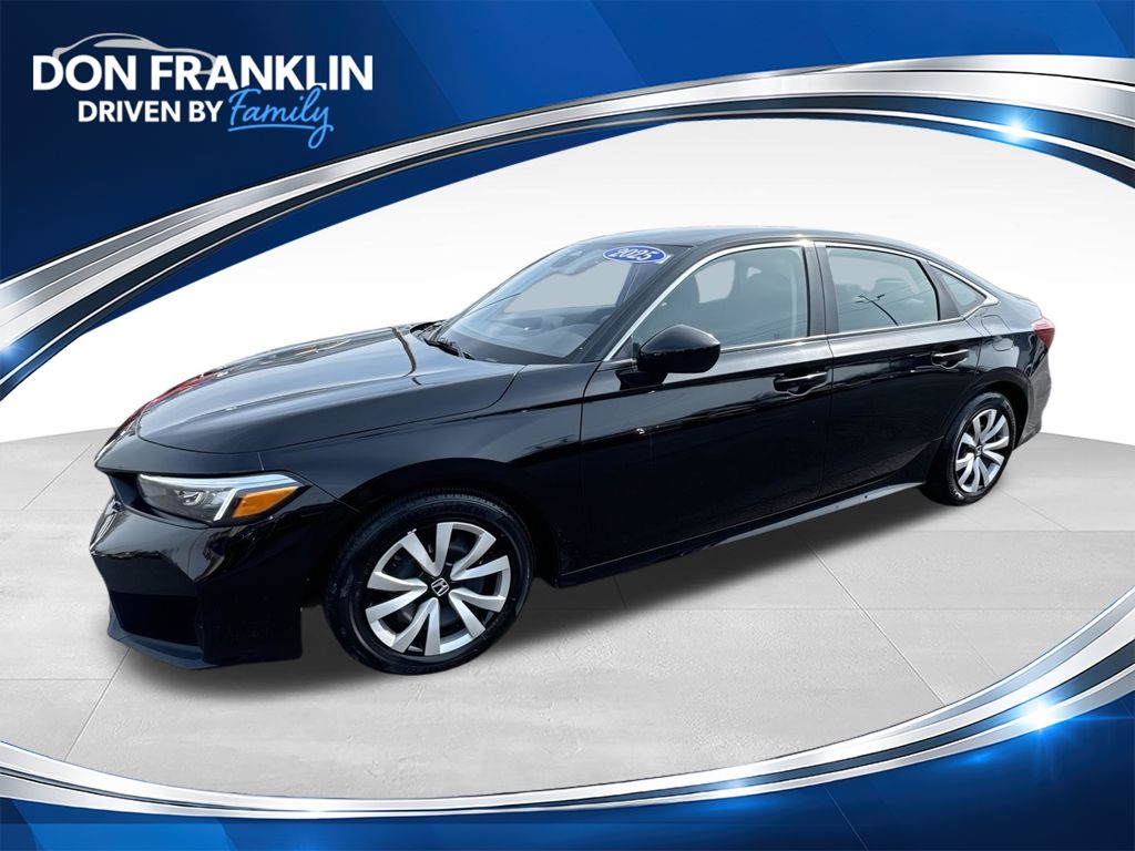Crystal Black Pearl 2025 Honda Civic Sedan Front-Wheel Drive Continuously Variable Transmission