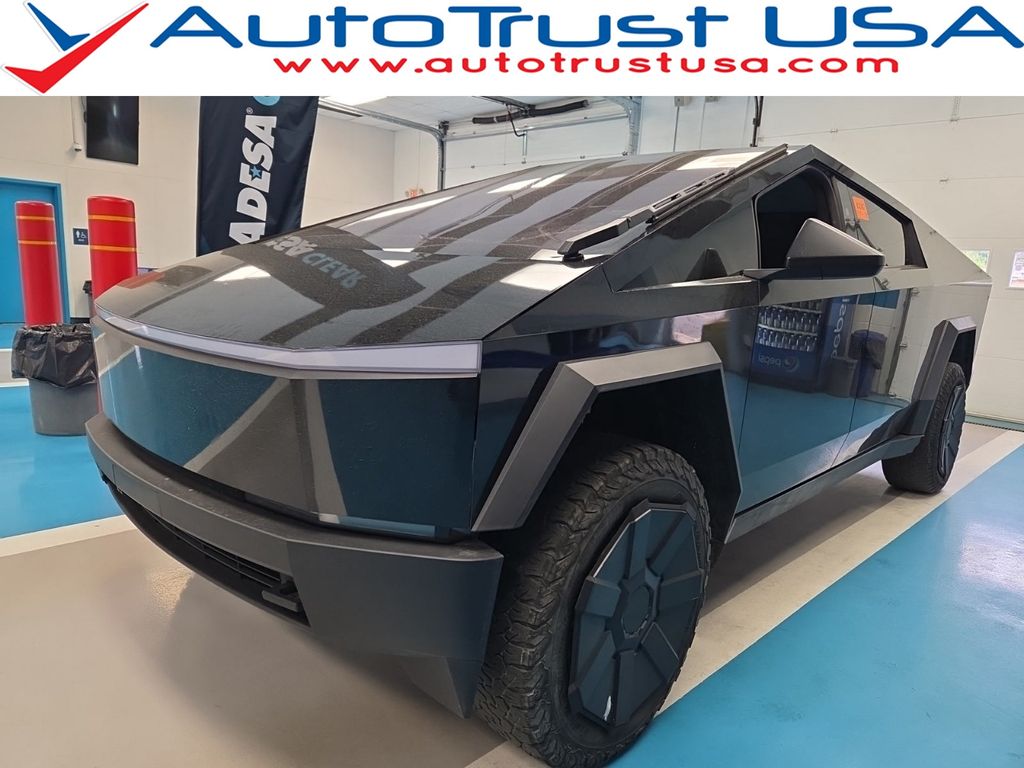 Black 2024 Tesla Cybertruck Crew Cab AWD Pickup Truck All-Wheel Drive 1-Speed Automatic