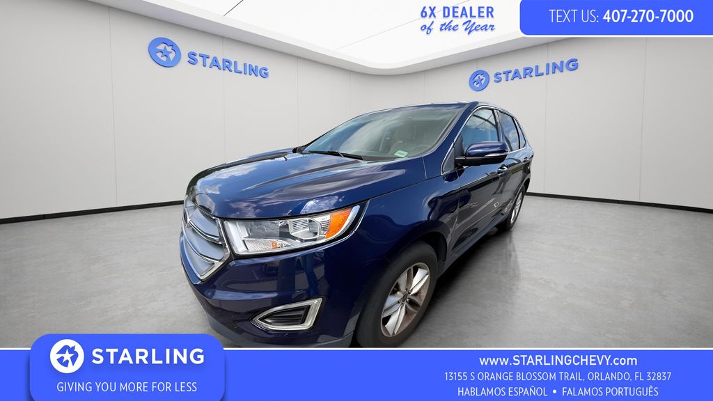 Kona Blue Metallic 2016 Ford Edge SEL SUV / Crossover Front-Wheel Drive 6-Speed Automatic