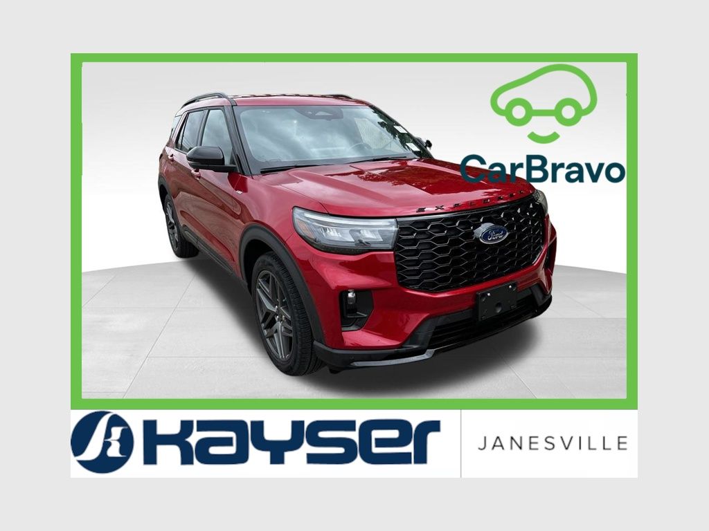 Red Metallic 2025 Ford Explorer SUV / Crossover All-Wheel Drive Automatic