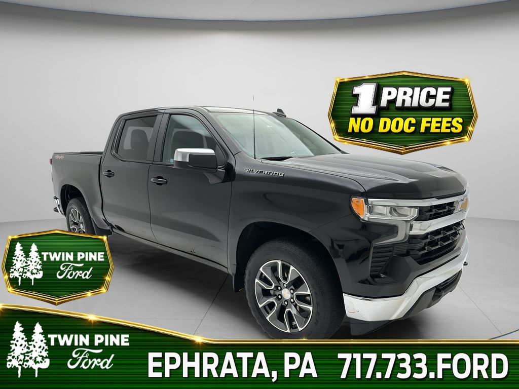 Black 2024 Chevrolet Silverado 1500 Pickup Truck Four-Wheel Drive 8-Speed Automatic