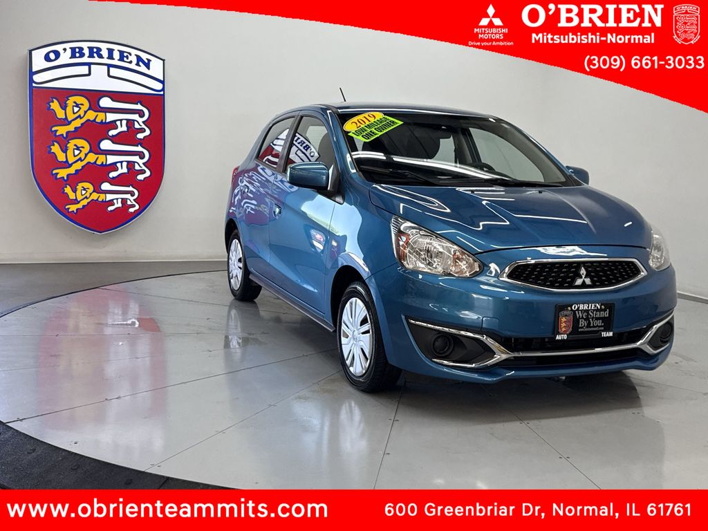 Blue 2019 Mitsubishi Mirage Hatchback Front-Wheel Drive Continuously Variable Transmission