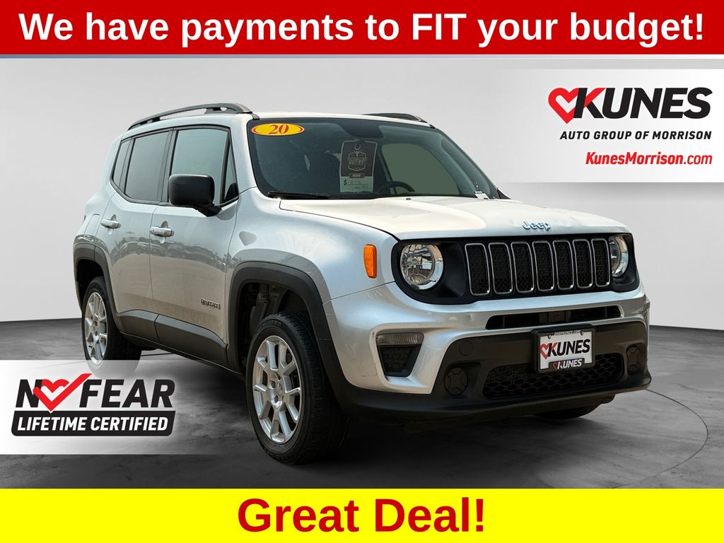 Glacier Metallic Clearcoat 2020 Jeep Renegade SUV / Crossover Four-Wheel Drive 9-Speed Automatic