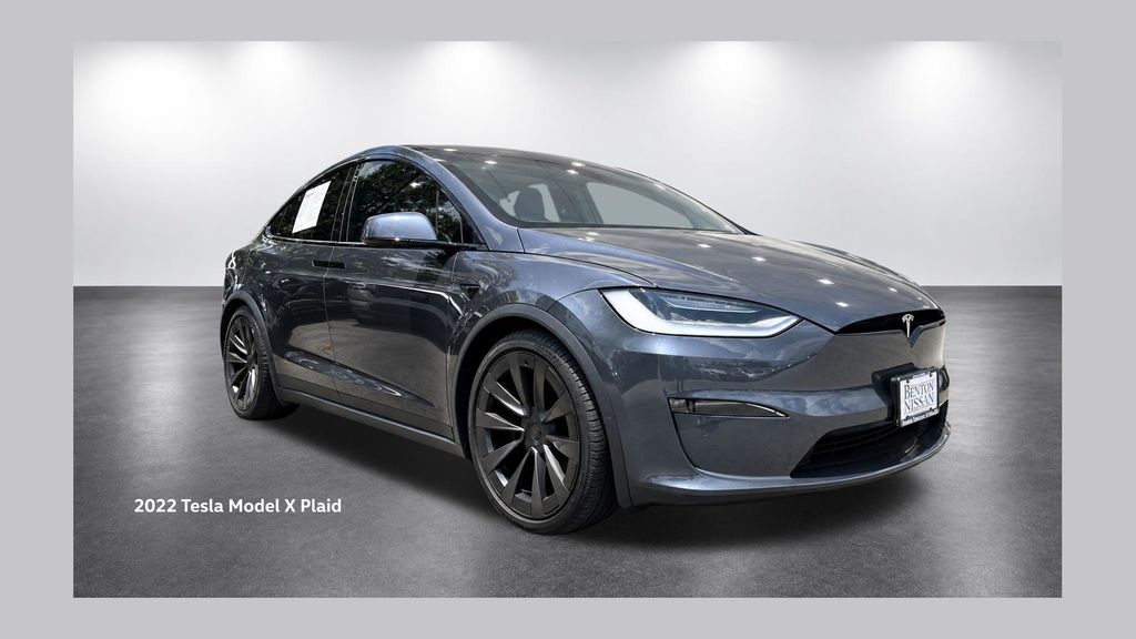 Gray 2022 Tesla Model X SUV / Crossover All-Wheel Drive 1-Speed Automatic
