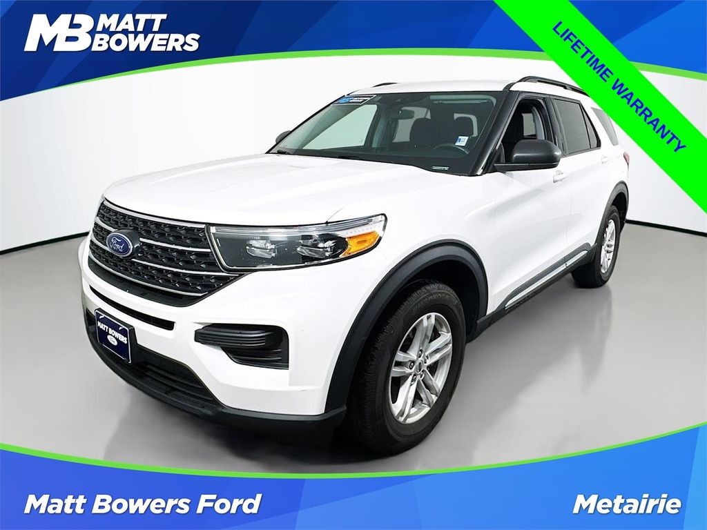 White Metallic 2023 Ford Explorer XLT AWD SUV / Crossover All-Wheel Drive Automatic