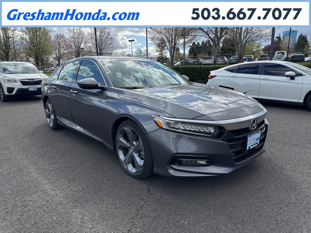 Gray (Modern Steel Metallic) 2018 Honda Accord 1.5T Touring FWD Sedan Front-Wheel Drive Continuously Variable Transmission