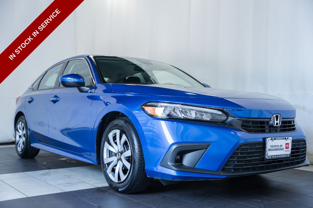 Aegean Blue Metallic 2023 Honda Civic LX FWD Sedan Front-Wheel Drive Continuously Variable Transmission