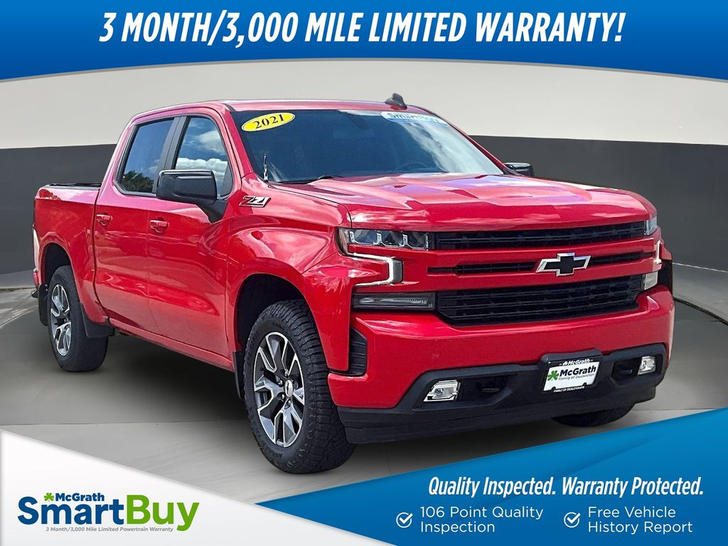 Red Hot 2021 Chevrolet Silverado 1500 Pickup Truck Four-Wheel Drive 8-Speed Automatic