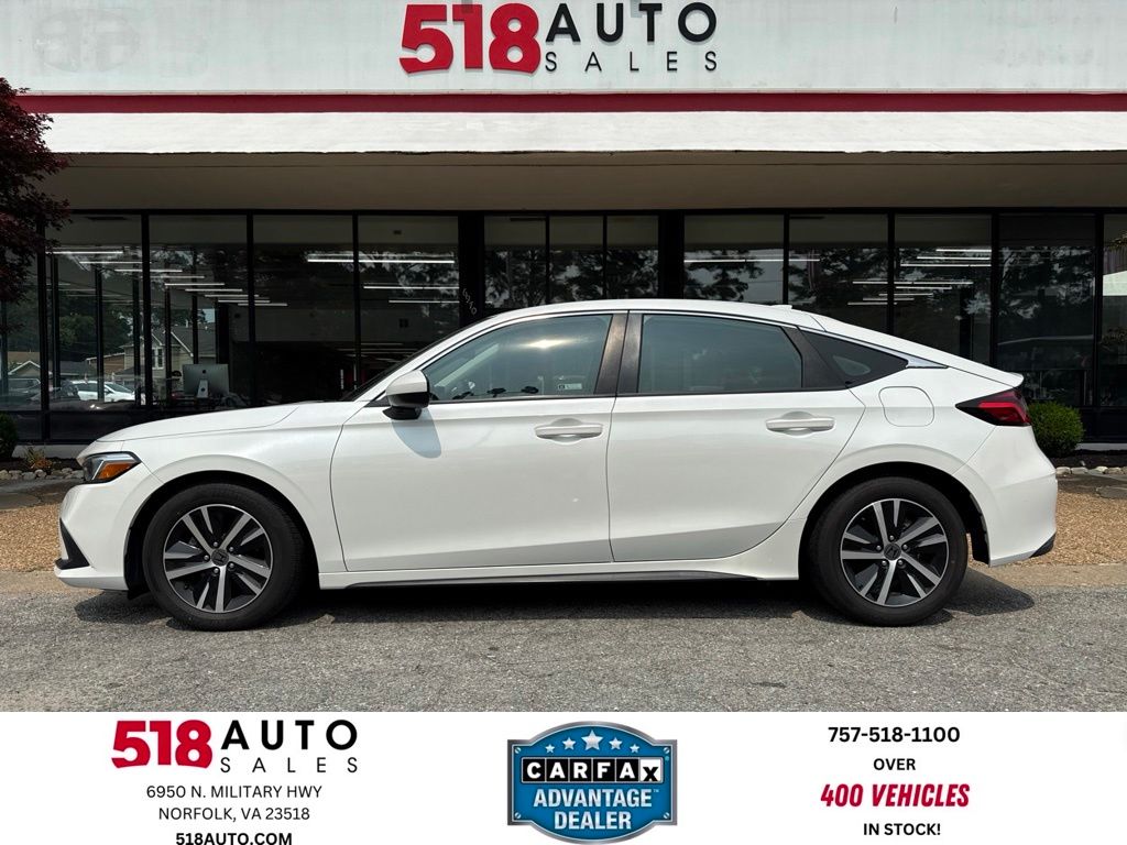 White 2022 Honda Civic Hatchback Hatchback Front-Wheel Drive Continuously Variable Transmission