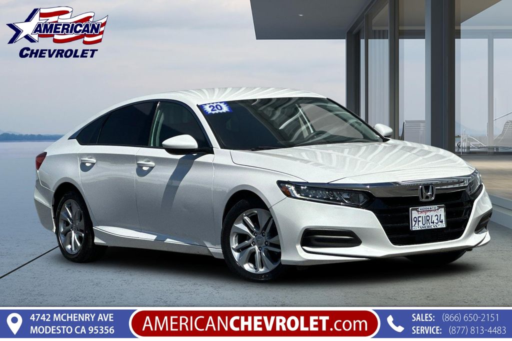 Platinum White Pearl 2020 Honda Accord Sedan Front-Wheel Drive Continuously Variable Transmission