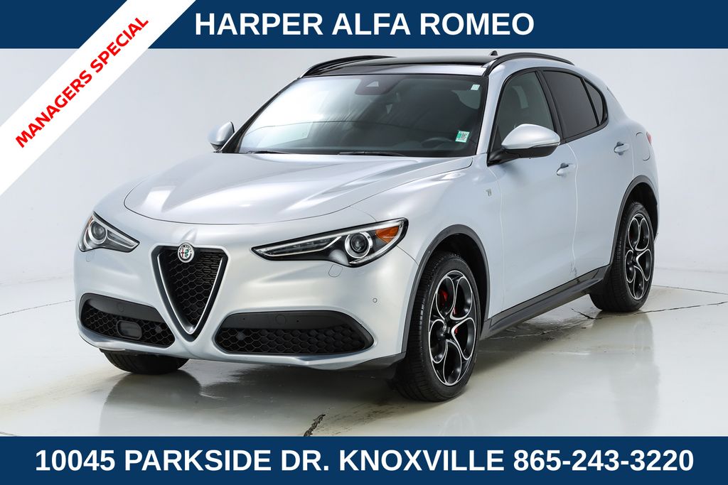 Moonlight Gray Metallic 2023 Alfa Romeo Stelvio SUV / Crossover All-Wheel Drive 8-Speed Automatic
