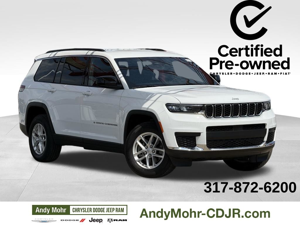 Bright White Clearcoat 2025 Jeep Grand Cherokee L Laredo 4WD SUV / Crossover Four-Wheel Drive 8-Speed Automatic