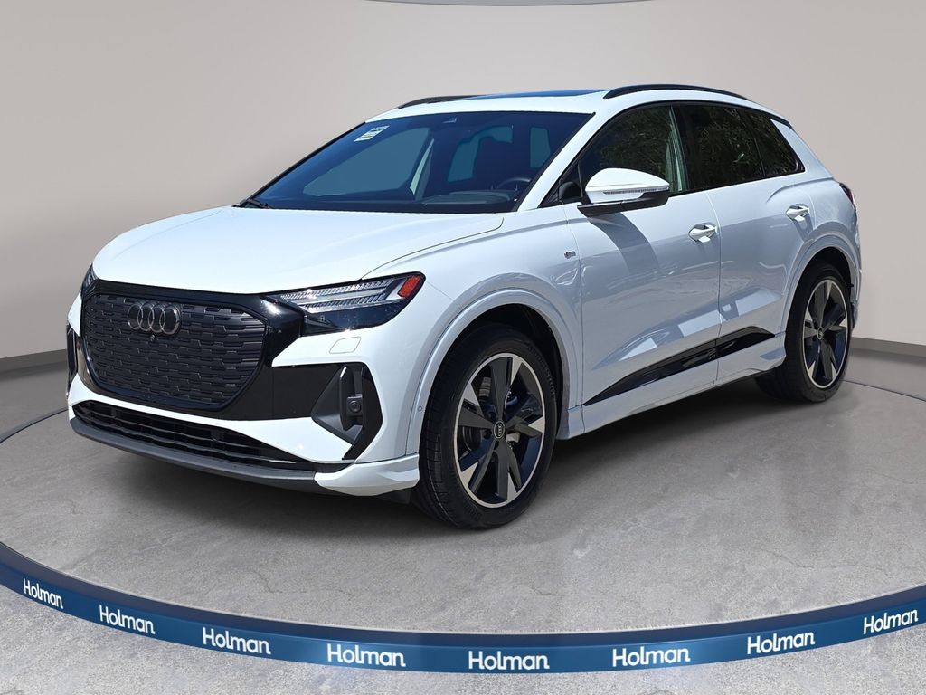 Glacier White Metallic 2024 Audi Q4 e-tron SUV / Crossover All-Wheel Drive Automatic