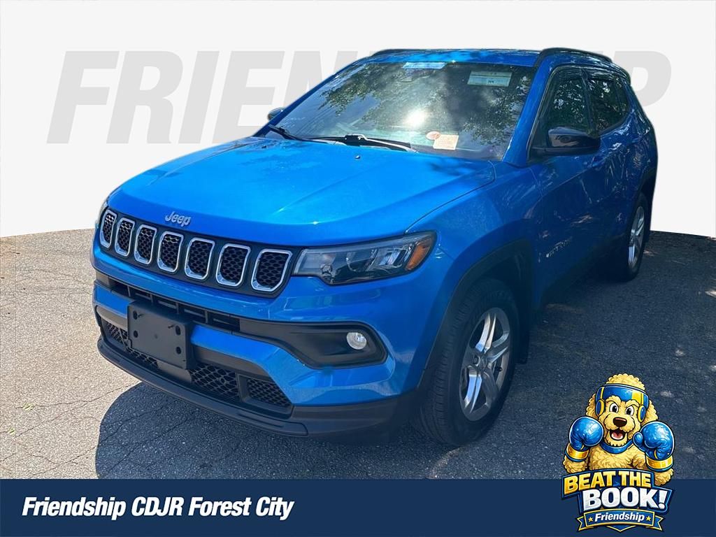 Laser Blue Pearlcoat 2023 Jeep Compass Latitude 4WD SUV / Crossover Four-Wheel Drive 8-Speed Automatic