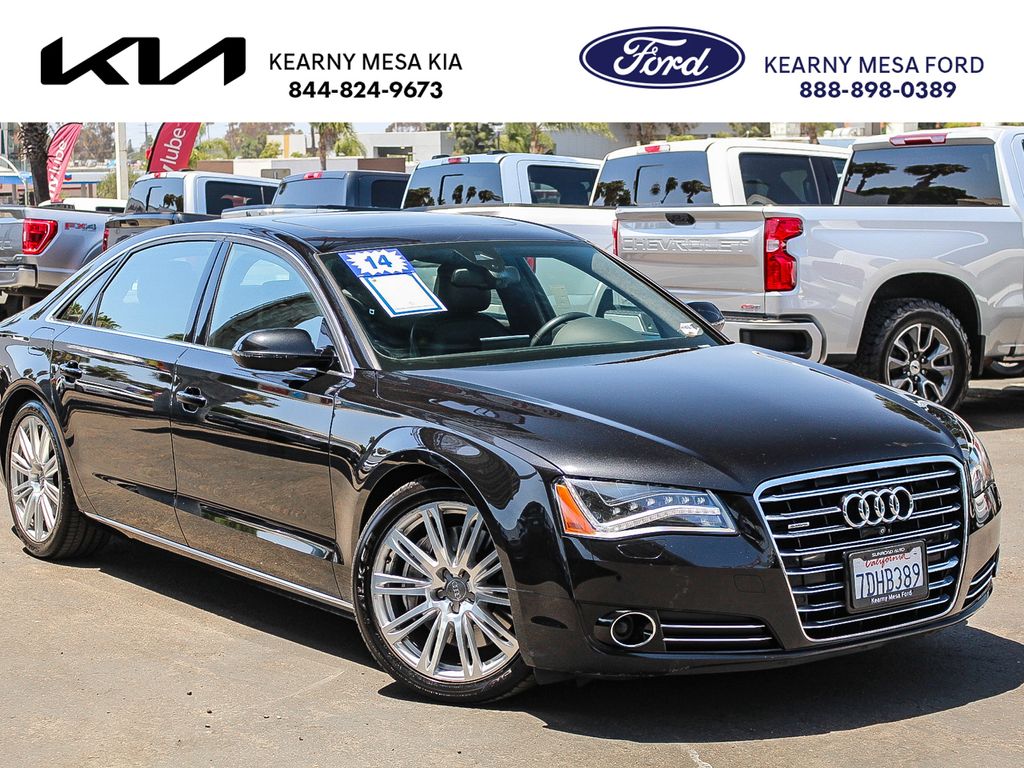 Black 2014 Audi A8 4.0T LWB quattro AWD Sedan All-Wheel Drive 8-Speed Automatic