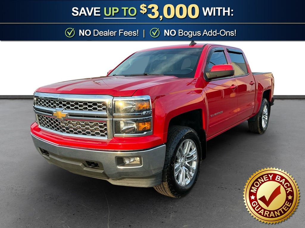 Victory Red 2015 Chevrolet Silverado 1500 LT Crew Cab 4WD Pickup Truck Four-Wheel Drive 6-Speed Automatic Overdrive