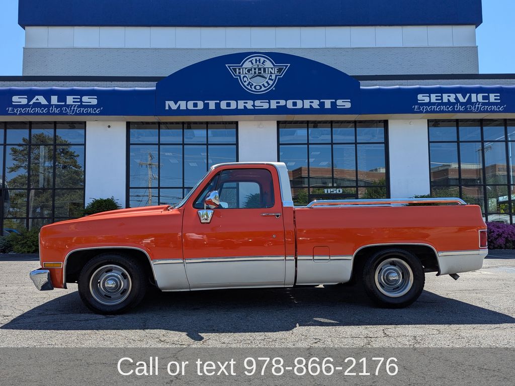 Orange 1984 Chevrolet C/K 10 Pickup Truck Rear-Wheel Drive Manual