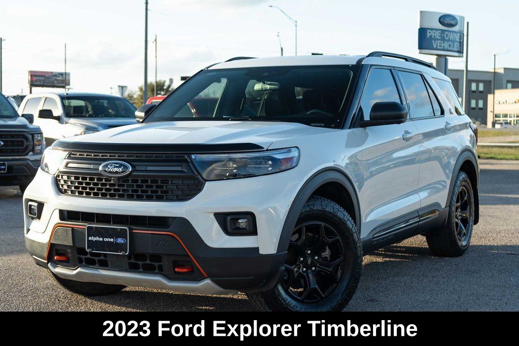White Metallic 2023 Ford Explorer Timberline AWD SUV / Crossover All-Wheel Drive Automatic