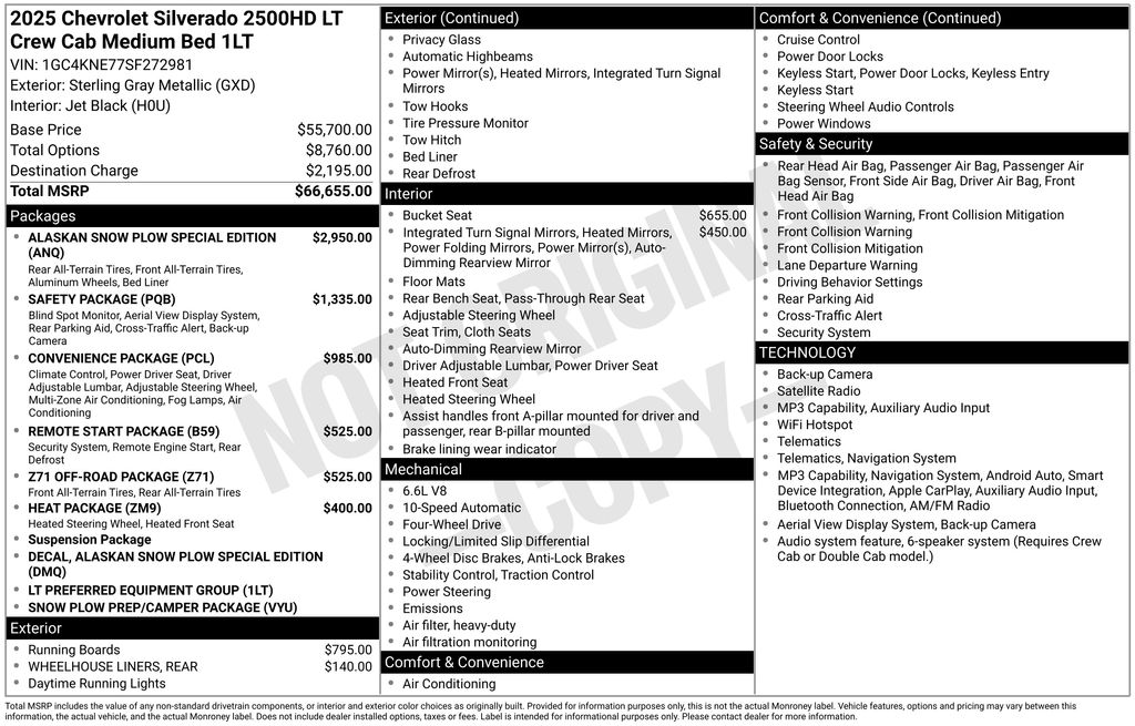 used 2025 Chevrolet Silverado 2500HD car, priced at $53,595
