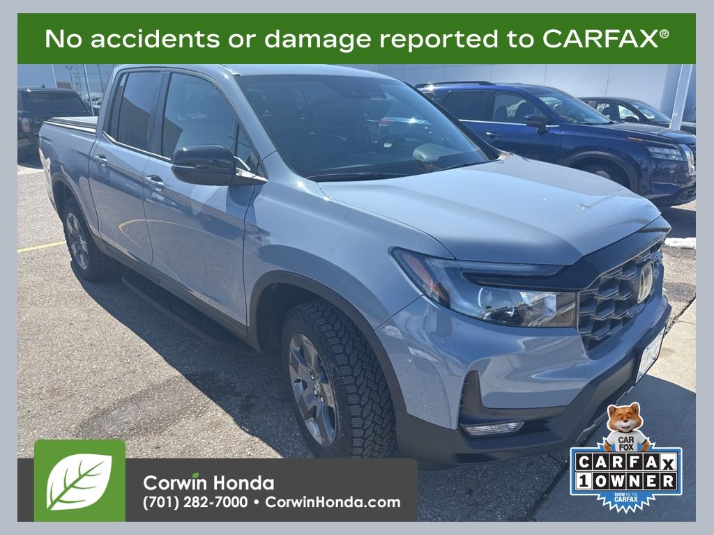 Gray 2025 Honda Ridgeline TrailSport AWD Pickup Truck All-Wheel Drive 9-Speed Automatic