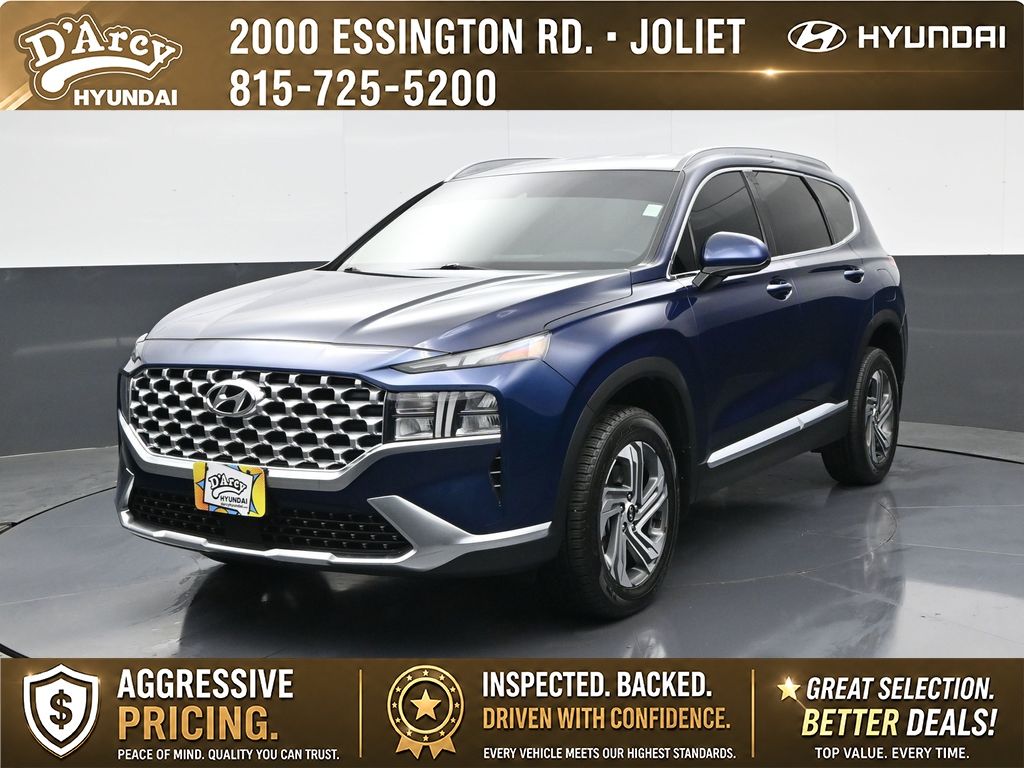 Stormy Blue 2022 Hyundai Santa Fe SUV / Crossover All-Wheel Drive 8-Speed Automatic