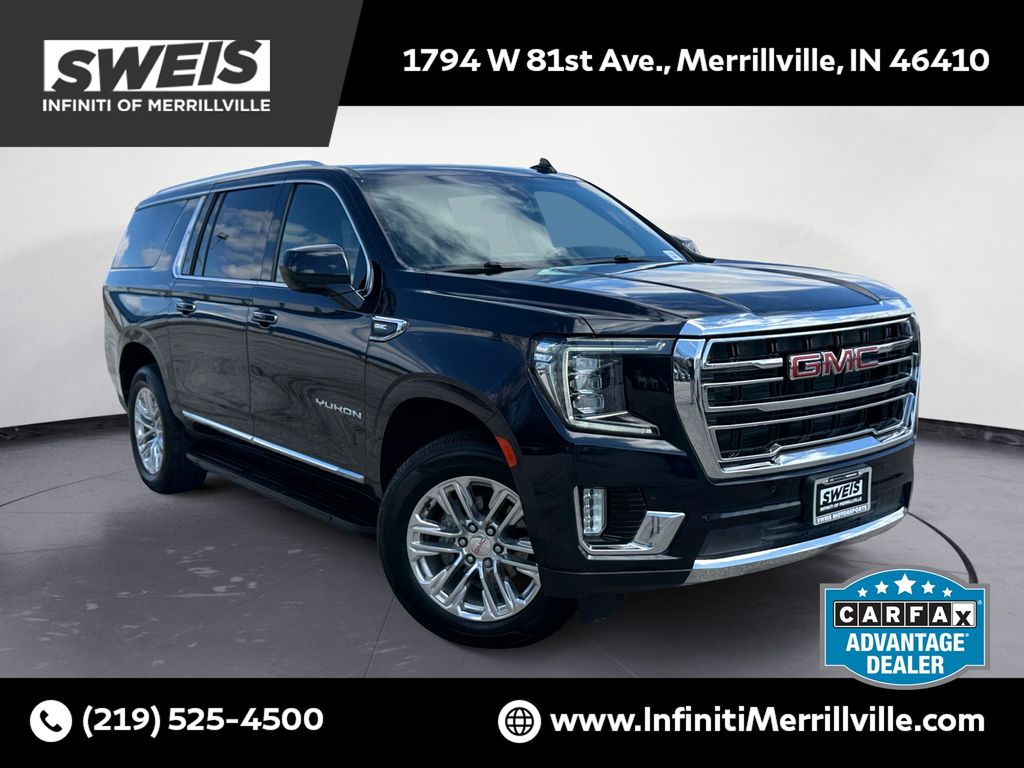 Midnight Blue Metallic 2021 GMC Yukon XL SLT 4WD SUV / Crossover Four-Wheel Drive
