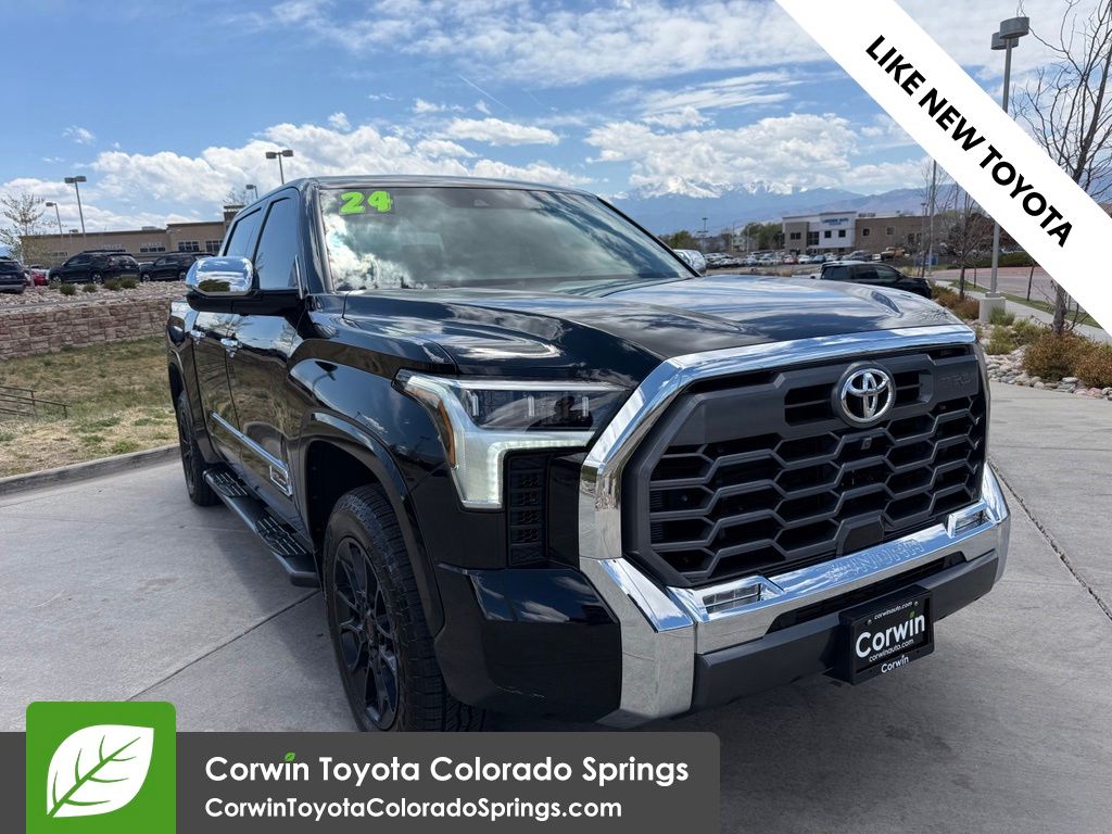 Midnight Black Metallic 2024 Toyota Tundra 1794 Edition CrewMax Cab 4WD Pickup Truck Four-Wheel Drive Automatic