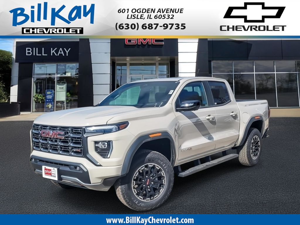 Coastal Dune 2026 GMC Canyon AT4 Crew Cab 4WD Pickup Truck Four-Wheel Drive 8-Speed Automatic