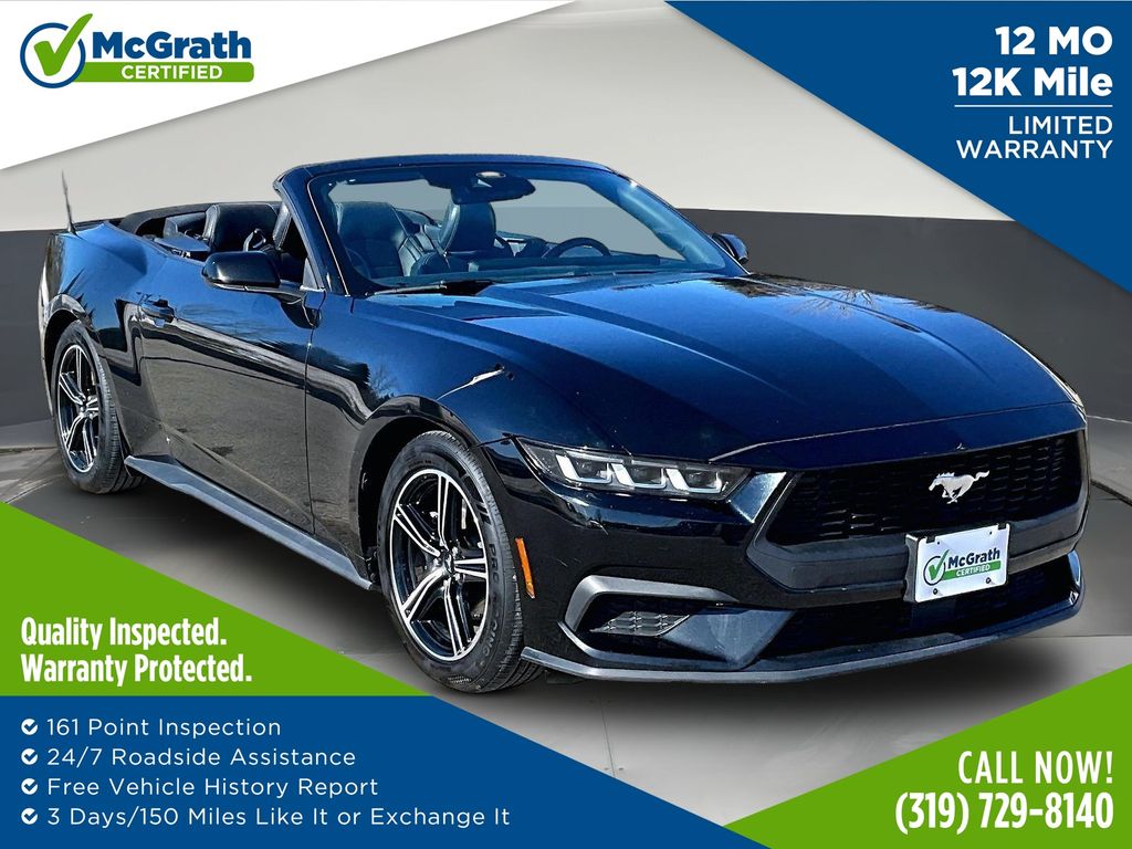 Shadow Black 2024 Ford Mustang EcoBoost Premium Convertible RWD Convertible Rear-Wheel Drive Automatic