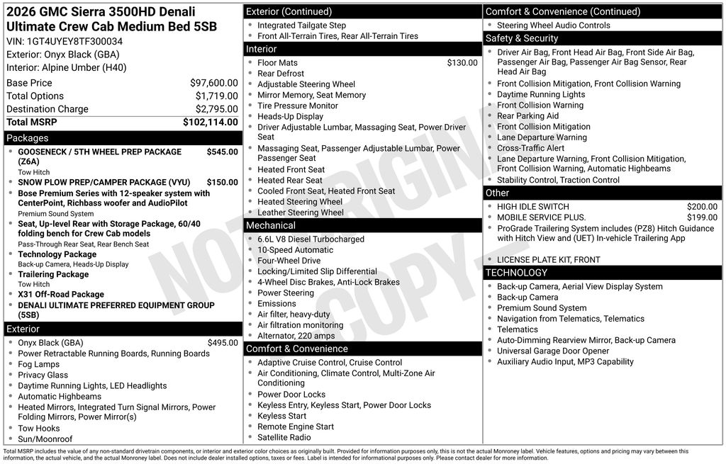 New 2026 GMC Sierra 3500HD Truck
