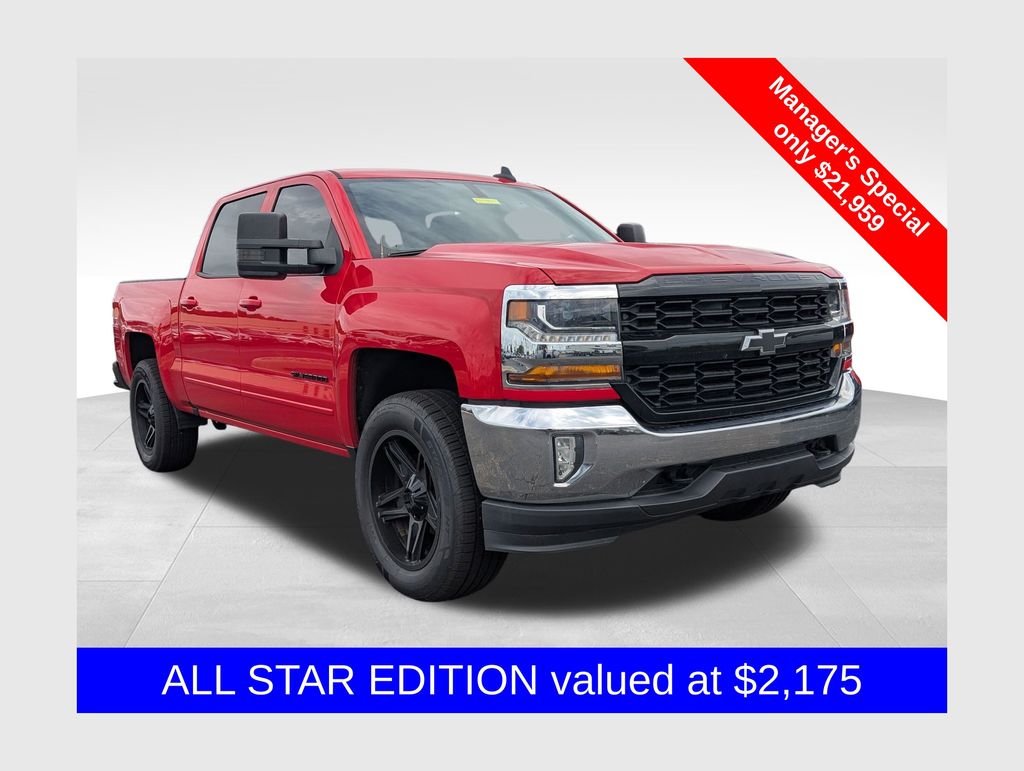 Red Hot 2018 Chevrolet Silverado 1500 Pickup Truck Four-Wheel Drive 6-Speed Automatic Overdrive