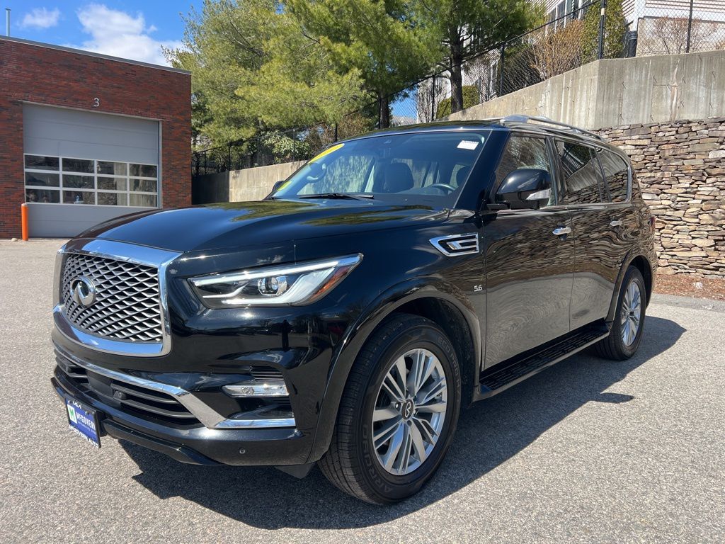 Black Obsidian 2020 INFINITI QX80 Luxe 4WD SUV / Crossover All-Wheel Drive 7-Speed Automatic