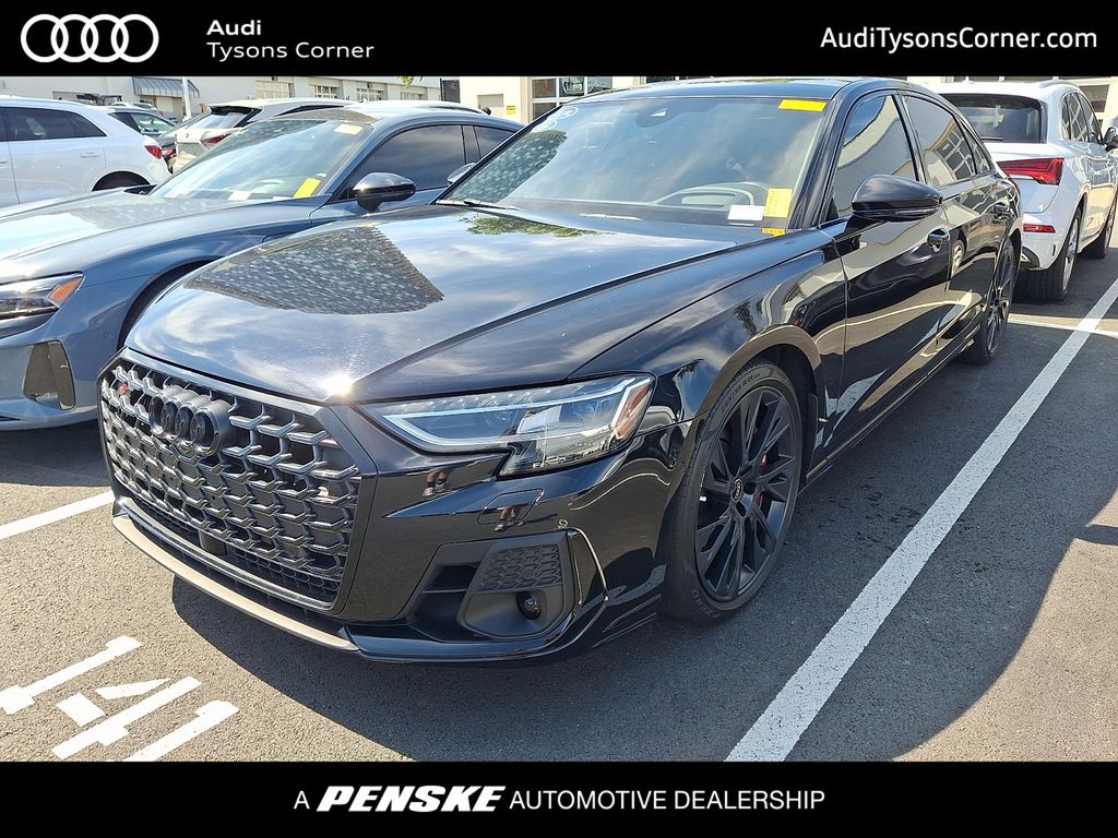 Sebring Black Crystal Effect 2025 Audi S8 Sedan All-Wheel Drive 8-Speed Automatic