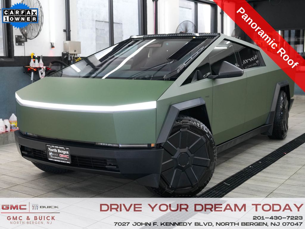 Gray (Stainless Steel) 2024 Tesla Cybertruck Pickup Truck All-Wheel Drive 1-Speed Automatic