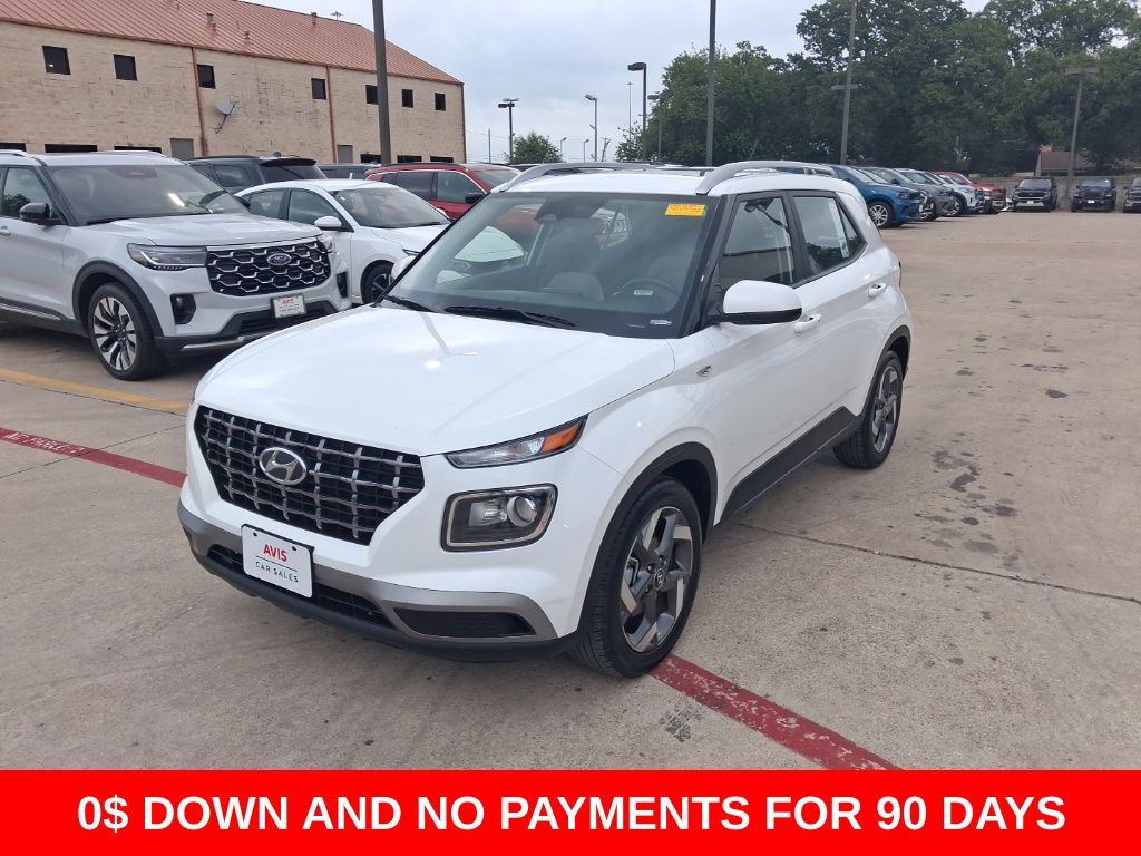 Lunar White 2025 Hyundai Venue SEL FWD SUV / Crossover Front-Wheel Drive Continuously Variable Transmission