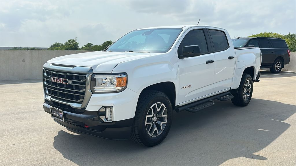 2021 GMC Canyon AT4 w/Leather White at AutoSavvy Houston Southwest
