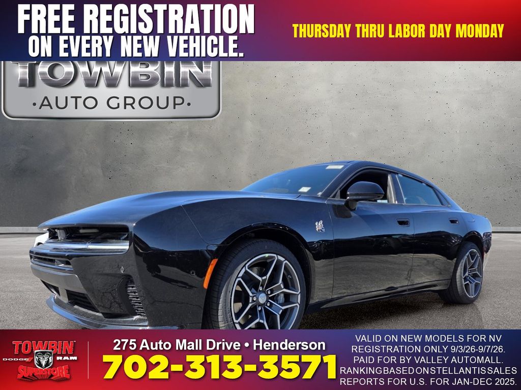 Diamond Black Crystal Pearlcoat 2026 Dodge Charger Sedan All-Wheel Drive 8-Speed Automatic