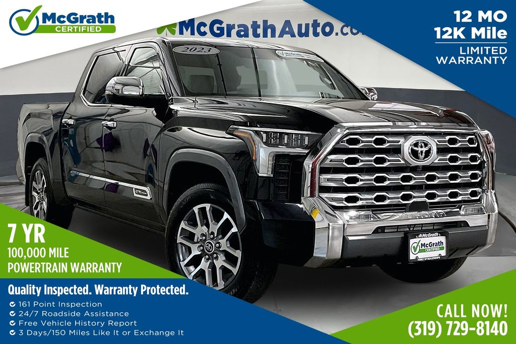 Midnight Black Metallic 2023 Toyota Tundra Pickup Truck Four-Wheel Drive Automatic
