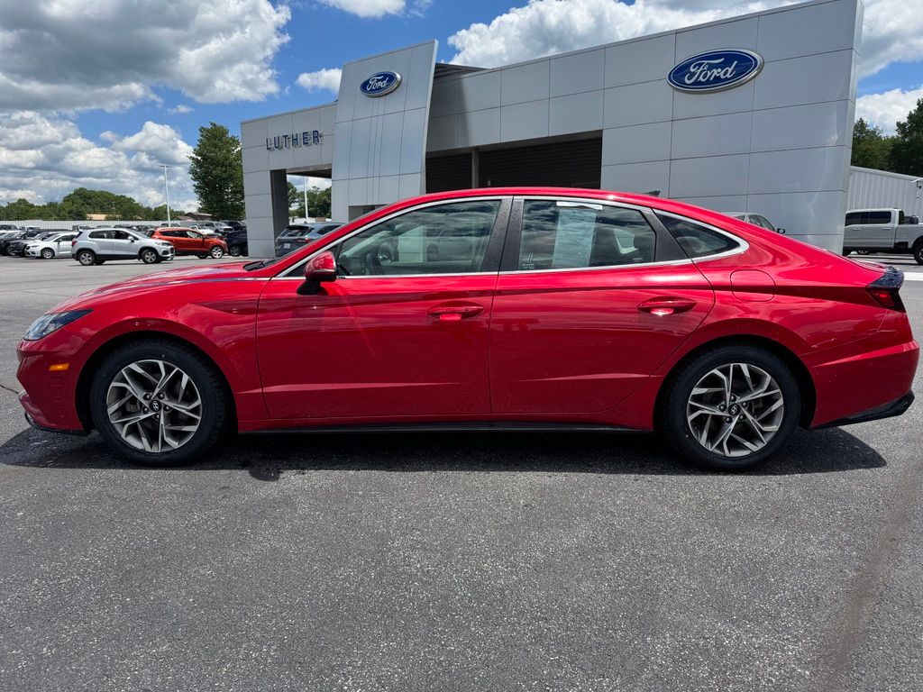 2021 Hyundai Sonata SEL Red at Phil Fitts Ford