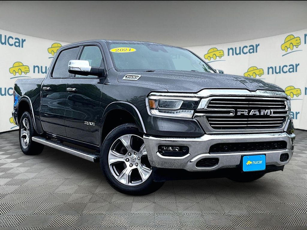Gray (Granite Crystal Metallic Clearcoat) 2021 RAM 1500 Pickup Truck Four-Wheel Drive 8-Speed Automatic