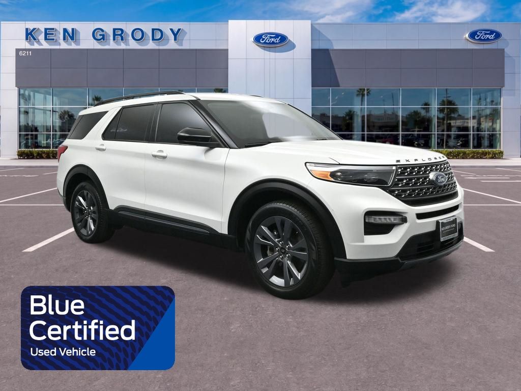 White Metallic 2023 Ford Explorer SUV / Crossover Rear-Wheel Drive Automatic