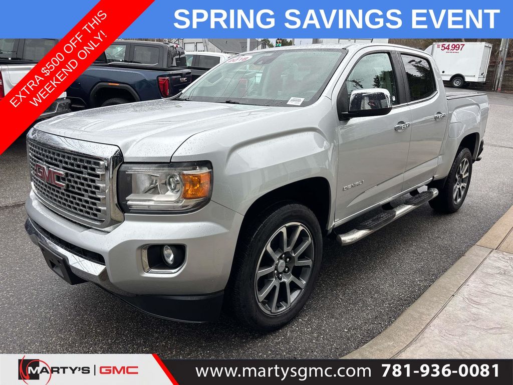 Quicksilver Metallic 2018 GMC Canyon Denali Crew Cab 4WD Pickup Truck Four-Wheel Drive 8-Speed Automatic