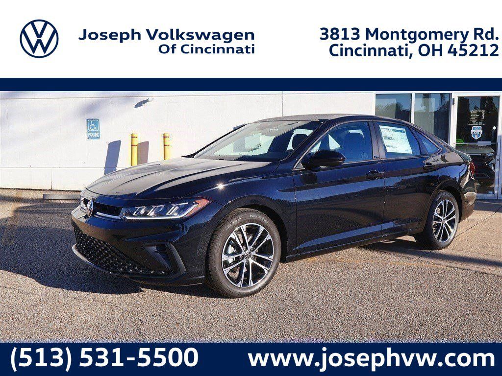 Deep Black 2026 Volkswagen Jetta Sport FWD Sedan Front-Wheel Drive 8-Speed Automatic