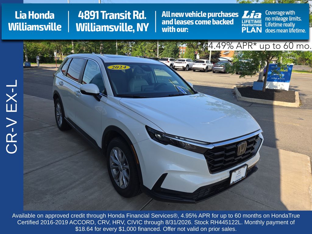 Platinum White Pearl 2024 Honda CR-V SUV / Crossover All-Wheel Drive Continuously Variable Transmission